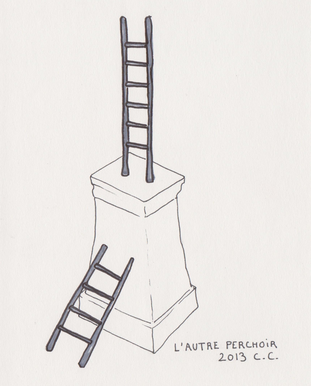 Croquis, L'autre perchoir, projet 2013 Croquis, L'autre perchoir, projet 2013